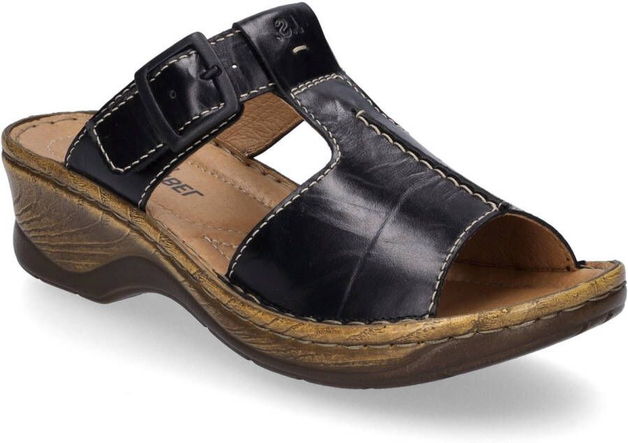 Josef Seibel Slippers Catalonia 87 blokhak zomerschoen slippers met 4 5 cm hak