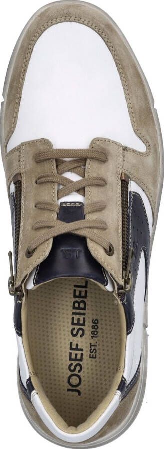 Josef Seibel ENRICO 20 Vrije tijdsschoenenHeren veterschoenHeren sneakersPopulaire herenschoenen JosefCasual Wit beige