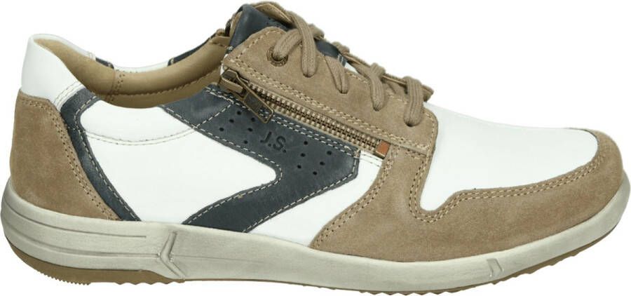 Josef Seibel ENRICO 20 Vrije tijdsschoenenHeren veterschoenHeren sneakersPopulaire herenschoenen JosefCasual Wit beige