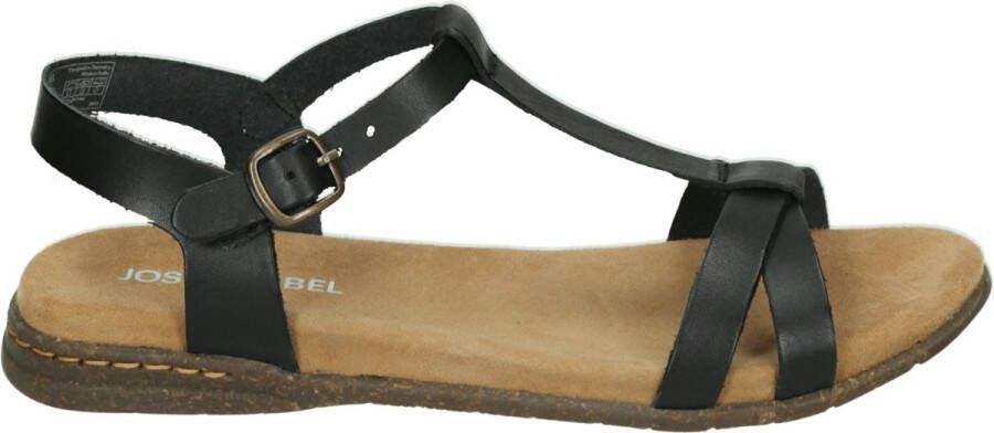 Josef Seibel FABRICIA~01~~~~~~~~~~~~~~~~~~~ Platte sandalenDames Sandalen Zwart