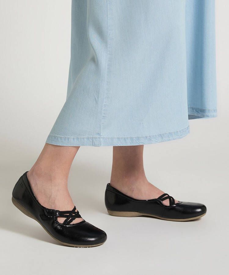 Josef Seibel Ballerina's met riempje Fiona 39 Feestelijke schoen slipper comfortschoen met gekruiste elastiek