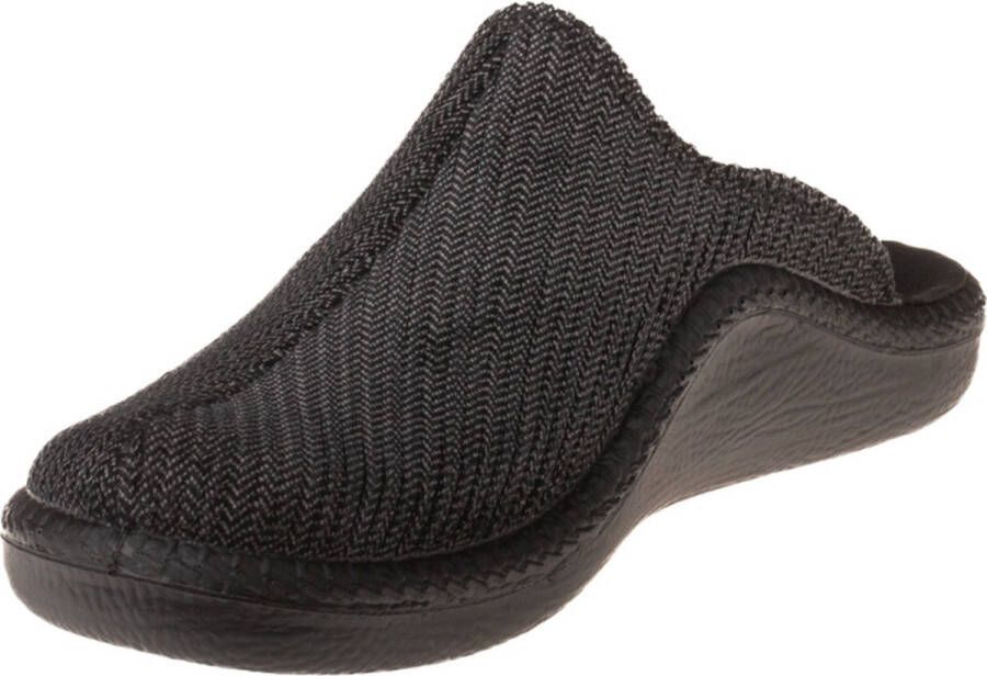 Josef Seibel Heren Pantoffel Muil Monaco 220 17901-100 Zwart Grijs
