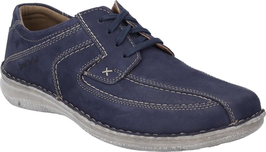 Josef Seibel ANVERS~08~~~~~~~~~~~~~~~~~~~~~ Vrije tijdsschoenen Heren veterschoen Heren sneakersCasual Blauw - Foto 2