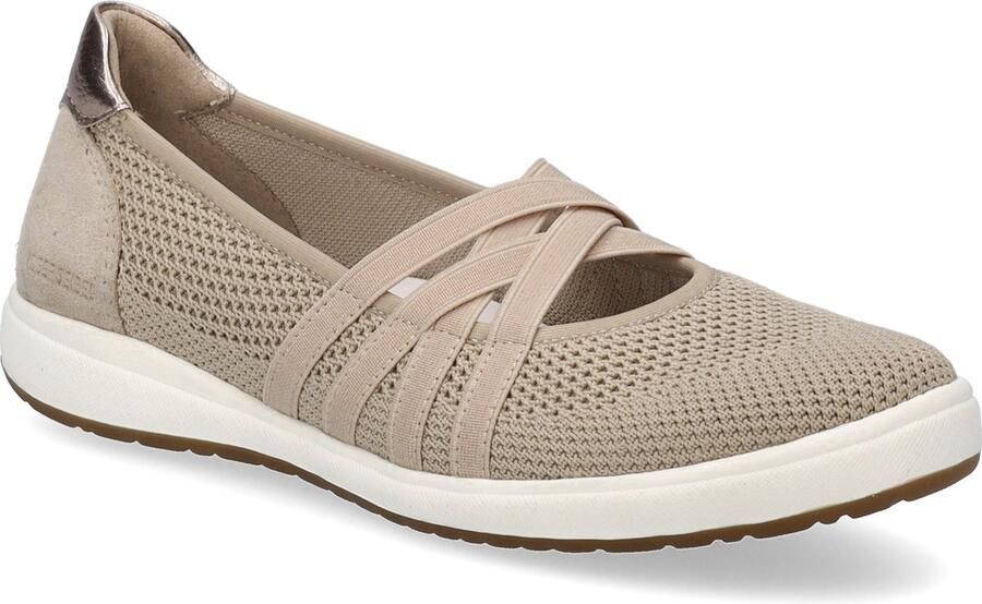 Josef Seibel Ballerina's met riempje Caren 67 Slipper sneaker instapper met lederen inzet op de hiel