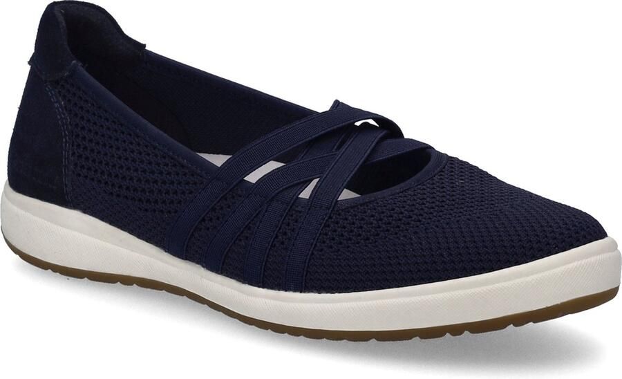 Josef Seibel Ballerina's met riempje Caren 67 Slipper sneaker instapper met lederen inzet op de hiel