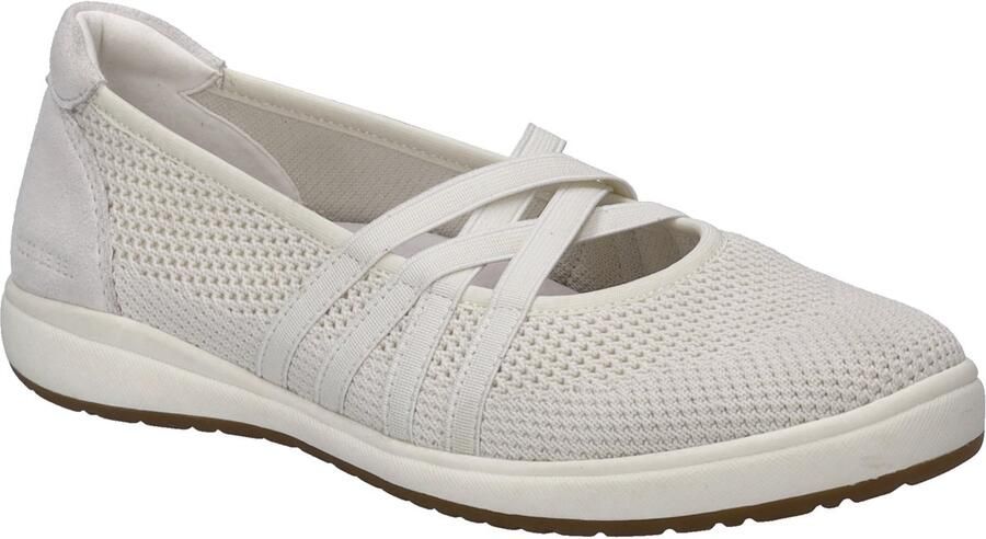 Josef Seibel Ballerina's met riempje Caren 67 slipper sneaker instapschoen met metallic inzet op de hiel