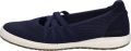 Josef Seibel Ballerina's met riempje Caren 67 Slipper sneaker instapper met lederen inzet op de hiel - Blauw