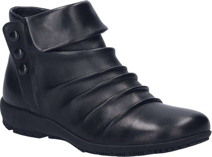 Josef Seibel Laarsjes Charlotte 14 Boots laarzen met ritssluiting en gerimpelde schacht