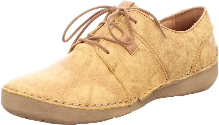 Josef Seibel dames veterschoenen geel