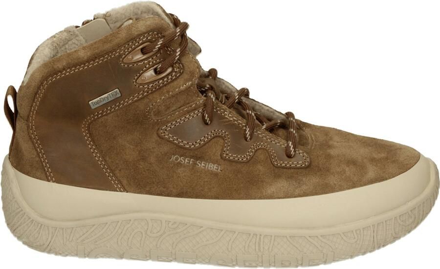 Josef Seibel FRANZI 50 Hoge sneakers Veterboots Dames veterschoenen Dames sneakersHalf-hoge schoenenBarefoot Cognac