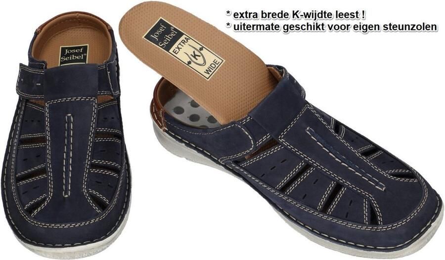 Josef Seibel Clogs ANVERS 76 zomerschoen slippers klittenbandschoen met klittenbandsluiting k-breedte - Foto 2