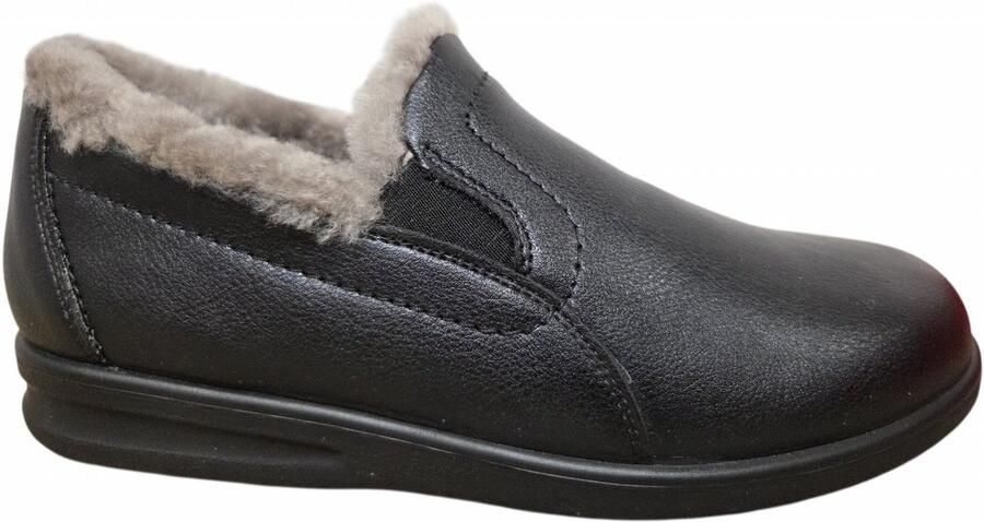 Josef Seibel Pantoffel Belfort 67 Zwart Lamsvacht Gevoerd