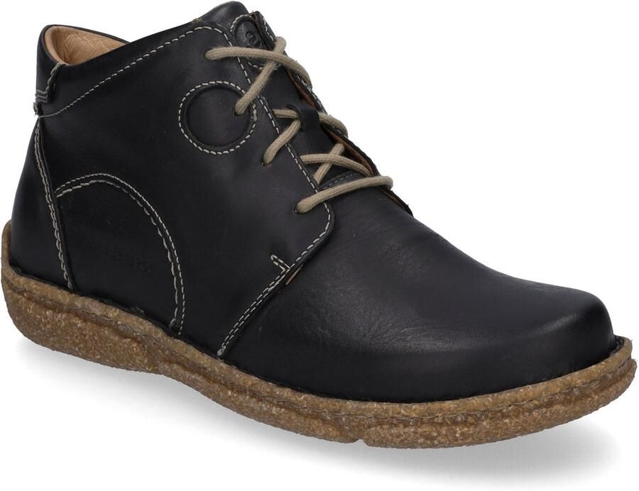 Josef Seibel Hoge veterschoenen NEELE 46 met stijlvolle contrastnaden