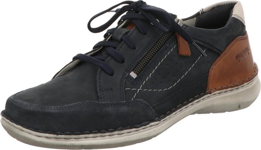 Josef Seibel NEW~ANVERS~11~~~~~~~~~~~~~~~~~ Vrije tijdsschoenen Heren veterschoen Heren sneakersCasual Blauw - Foto 2