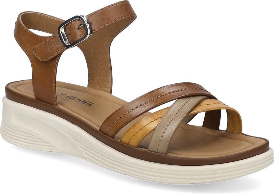 Josef Seibel Sandalen Sevran 02 plateausandaal wedgesandaal met modieuze kruisbandage