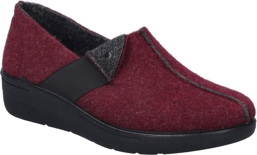 JOSEF SEIBEL Huisschoenen 'Tara 10' wijnrood zwart zwart gemêleerd