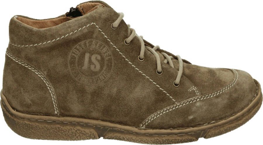 Josef Seibel NEELE~01~~~~~~~~~~~~~~~~~~~~~~ Hoge sneakersVeterlaarzenDames veterschoenenDames sneakersHalf-hoge schoenen Taupe