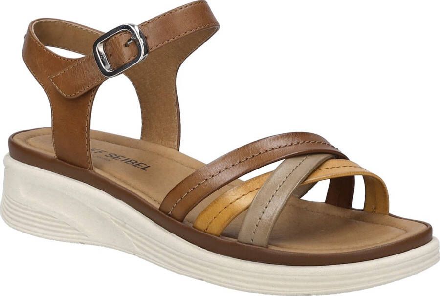 Josef Seibel Sandalen Sevran 02 plateausandaal wedgesandaal met modieuze kruisbandage