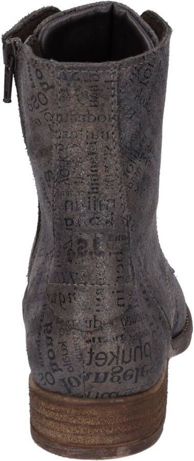 Josef Seibel Hoge veterschoenen SIENNA 82 met modieuze krantenprint