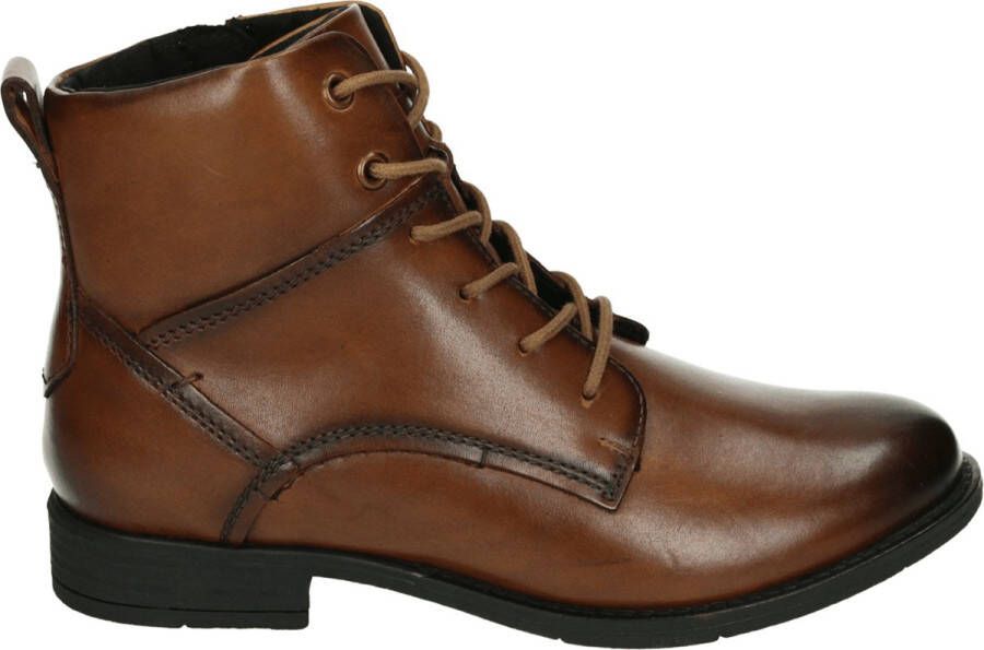 Josef Seibel SIMONA~05~~~~~~~~~~~~~~~~~~~~~ Hoge sneakers Veterlaarzen Dames veterschoenen Dames sneakersHalf-hoge schoenenPopulaire damesschoenen Josef Cognac