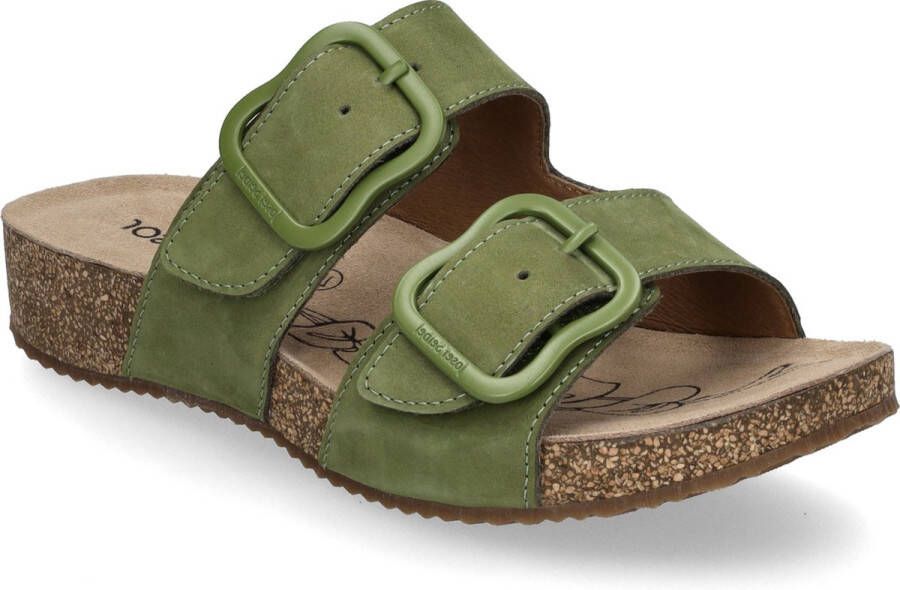 Josef Seibel Slippers TONGA 64 plateau zomerschoen pantoffels met gespsluiting