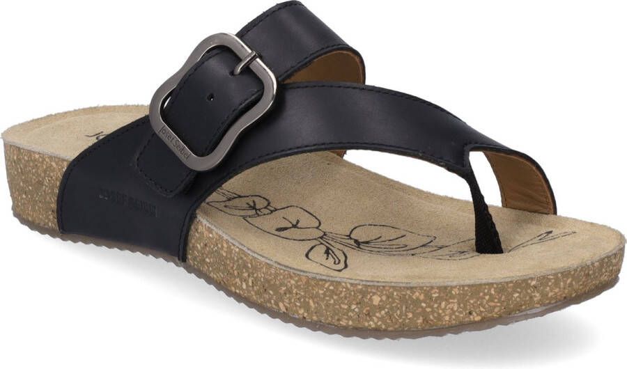Josef Seibel Teenslippers Tonga 77 plateau zomerschoen pantoffels met gespsluiting