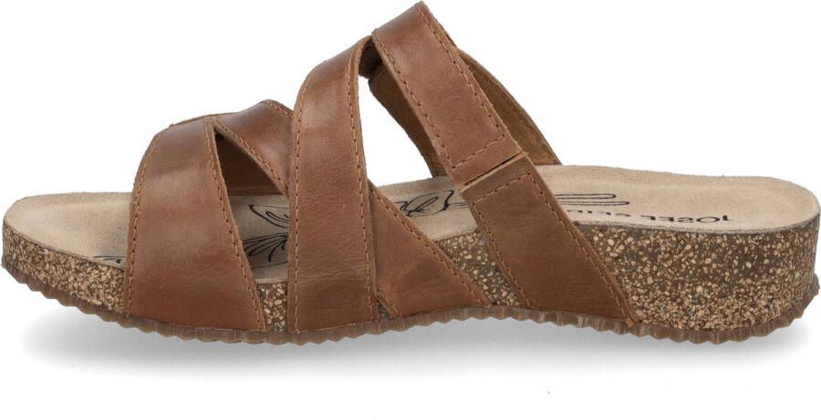Josef Seibel Slippers Tonga 82 plateau zomerschoen slippers met klein bloemetje-detail