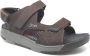 Joya Comfortabele Donkerbruine Sandalen - Thumbnail 1