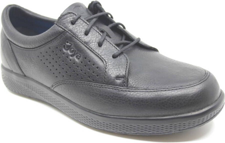 Joya BOSTON BLACK 249cas Zwarte heren veterschoenen met dempende zool