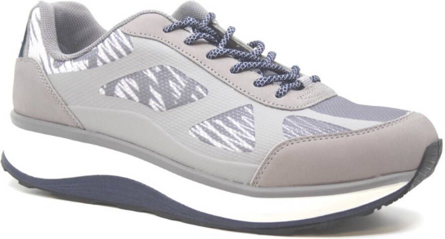 Joya CANCUN II GREY 248sne Lichtgrijze sneaker met super zachte PU zolen wijdte H