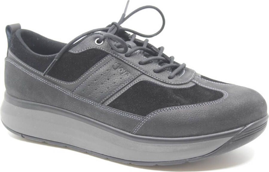 Joya DAVID II BLACK II JO501A Zwarte heren sneaker wijdte H met schokdempende PU zolen