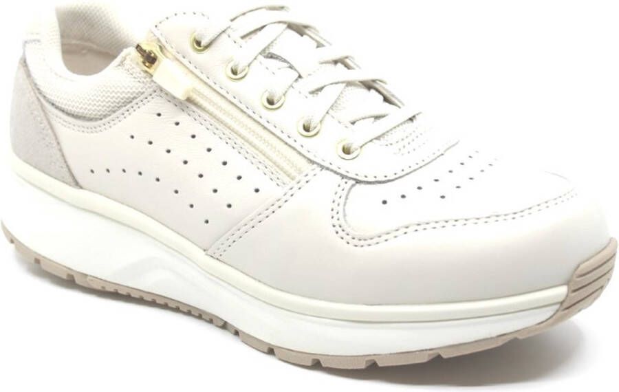 Joya DYNAMO ZIP White 971sne Witte dames sneakers met rits en dempende zolen