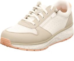 Joya Comfortabele Wit Beige Rits Sneaker