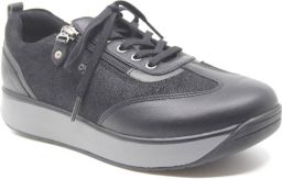Joya LAURA BLACK II 904cas Zwarte sneaker wijdte H met schokdempende PU zolen