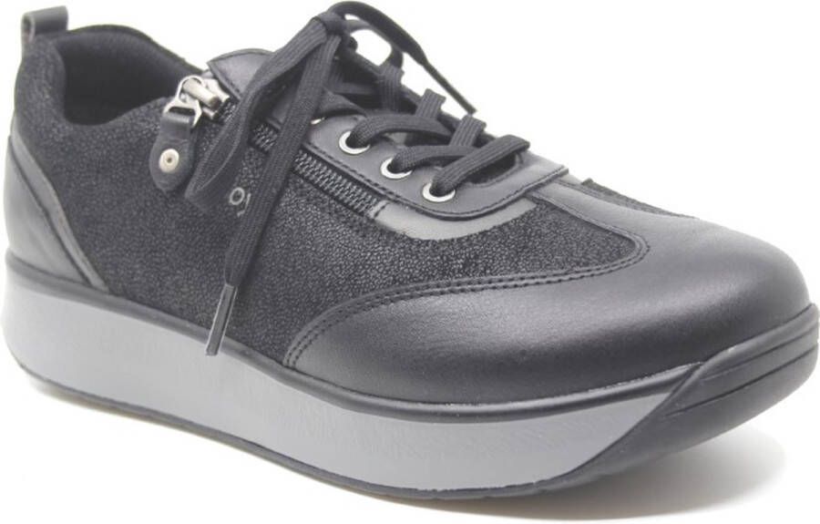 Joya LAURA BLACK II zwarte dames veterschoen