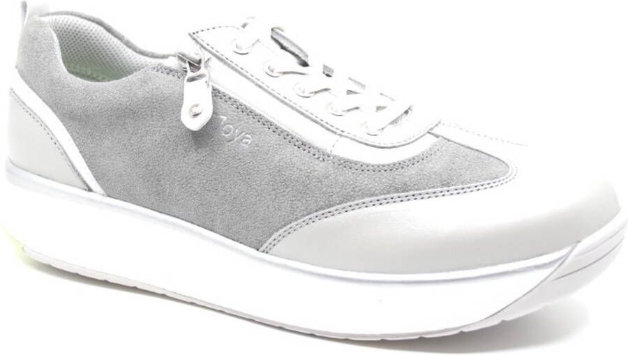 Joya LAURA LIGHT GREY 962sne Lichtgrijze sneaker met schokdempende PU zolen wijdte H