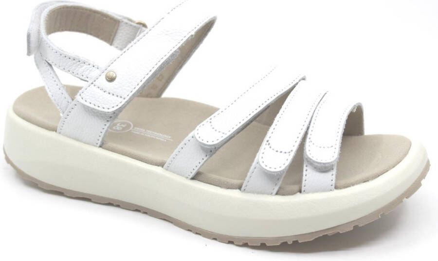 Joya MERIDA White JY05A Witte sandalen met schokdempende zolen wijdte H