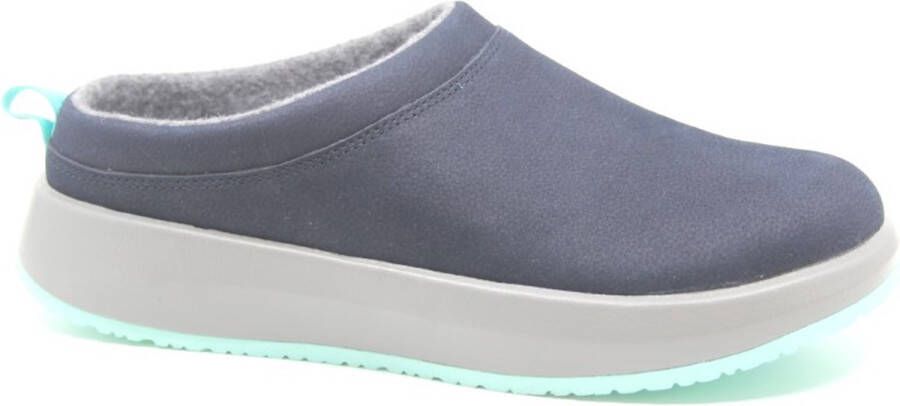 Joya RIGA BLUE 939hos Blauwe dames gevoerde pantoffel met dempende zool