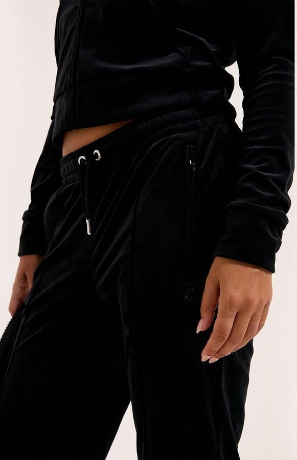 Juicy Couture Tina Outline Trackpant With Diamante Br ZWART