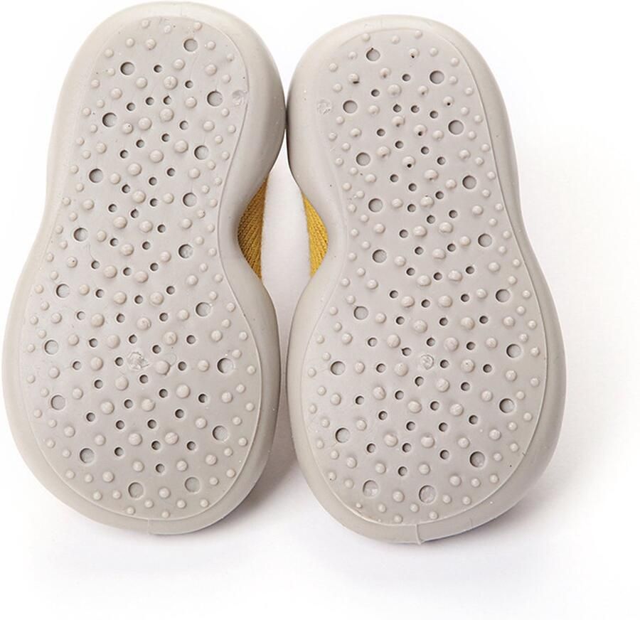 Jumalu Antislip Baby Schoentjes Eerste Loopschoentjes Flexibele Babyschoenen met Rubberen Zool Peuterschoenen Unisex Geel