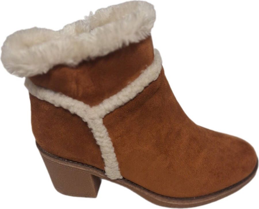 Jumex -ENKELLAARSJE-BORG DETAILS -IMITATIESUEDE- CAMEL