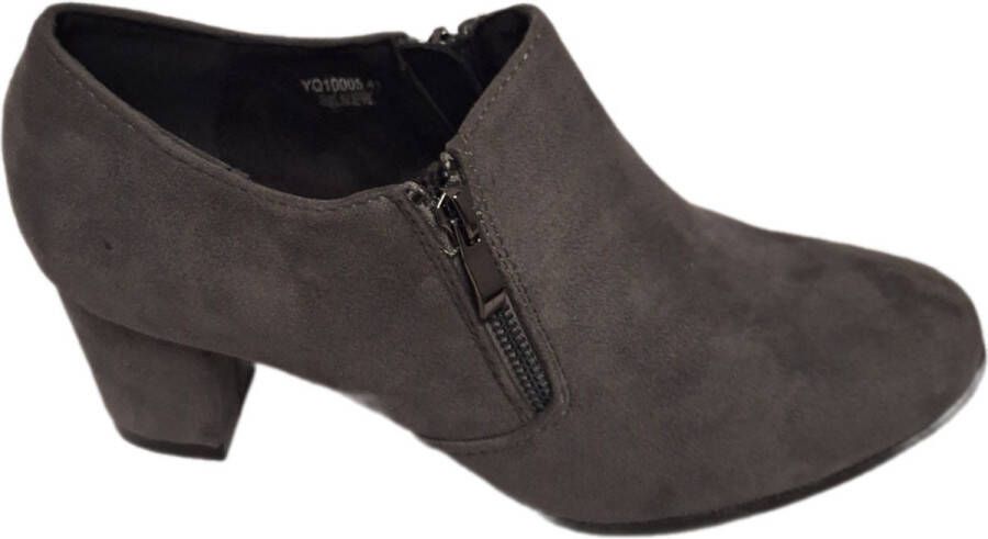 Jumex -PUMP-BLOKHAK-SUEDELOOK-GREY