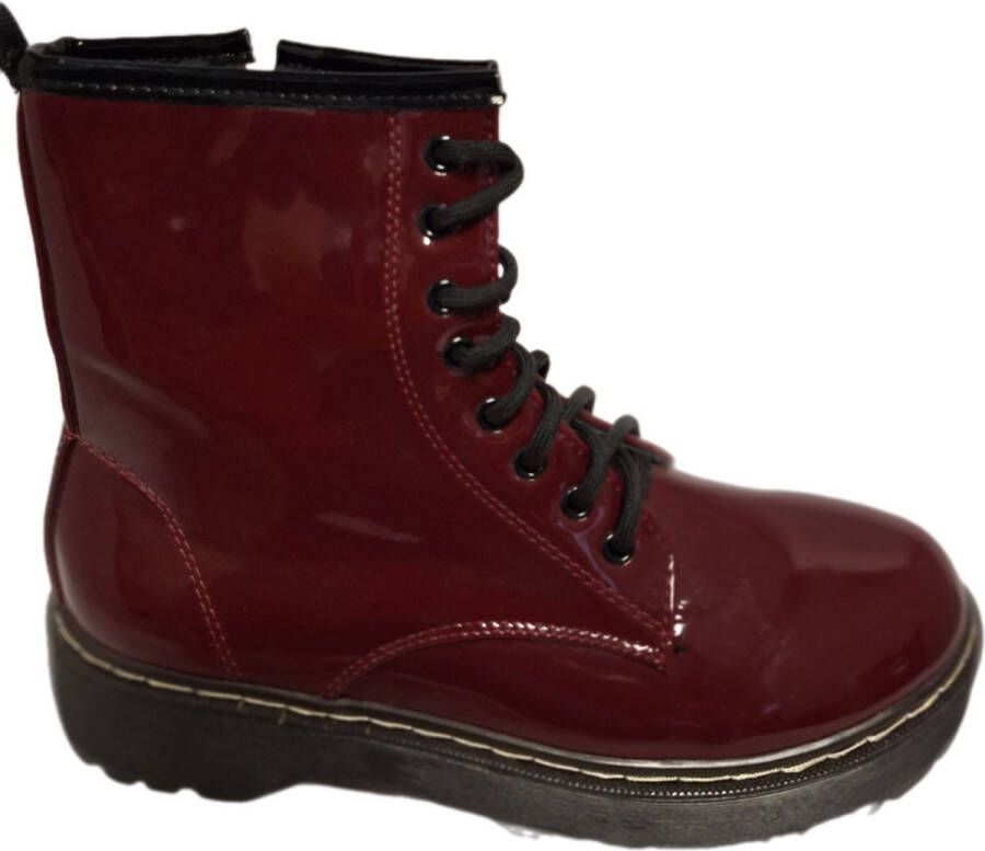 Jumex VETERBOOTS- RED MIRROR-DR MARTENS STYLE