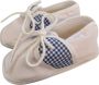 Junior joy Babyschoenen Newborn Junior Wit Met Blauwe Ruitjes - Thumbnail 1