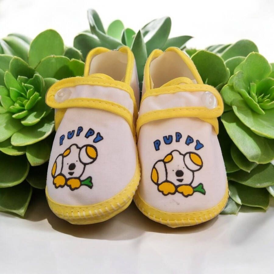 Junior joy Babyschoenen Geel Met Puppy newborn