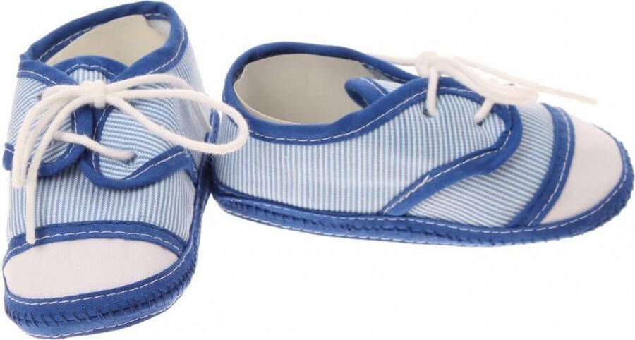 Junior joy Babyschoenen Newborn Junior Blauw wit Gestreept