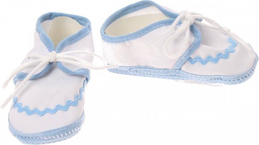 Junior joy Babyschoenen Newborn Junior Wit lichtblauw