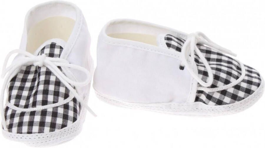 Junior joy Babyschoenen Newborn Junior Zwart wit Geruit - Foto 1