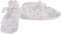 Junior joy Babyschoenen Newborn Meisjes Wit Met Gele Roos - Thumbnail 1