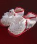Junior joy Babyschoenen Newborn Meisjes Wit rood Met Stippen - Thumbnail 1